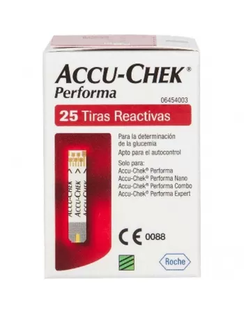 TIRAS ACCU-CHEK PERFORMA S/CHIP C/25