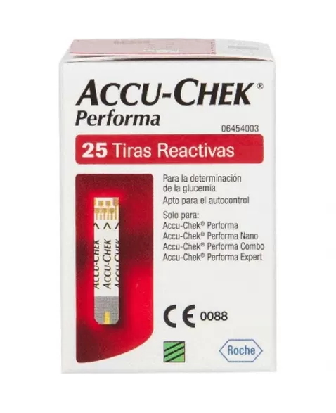 TIRAS ACCU-CHEK PERFORMA S/CHIP C/25