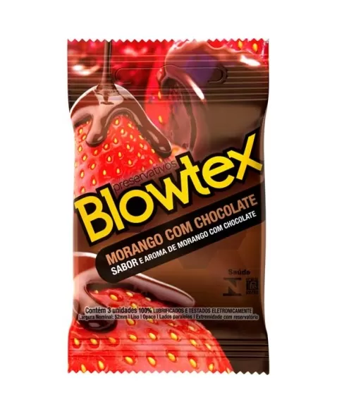 PRESERVATIVO BLOWTEX MORANGO C/CHOC 12X3