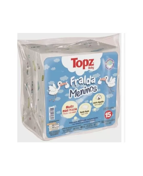 FRALDA TOPZ BABY MASCULINA CX 12X15