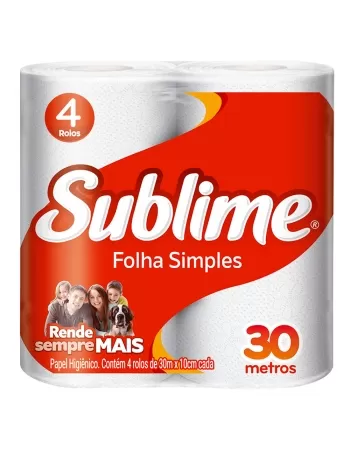 PAPEL HIGIENICO SUBLIME FS 30M - 16X04