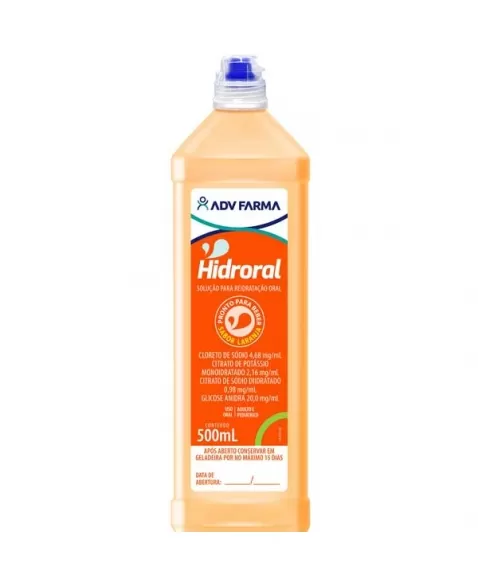 HIDRORAL ORAL SOLUCAO LARANJA 500ML