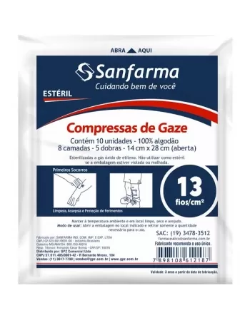 COMP GAZE SANFARMA ESTERIL 13F 240X10