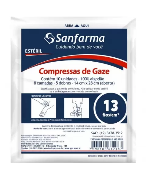 COMP GAZE SANFARMA ESTERIL 13F 240X10