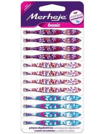 PINCA DEPILATORIA BASIC DECORADA C/12