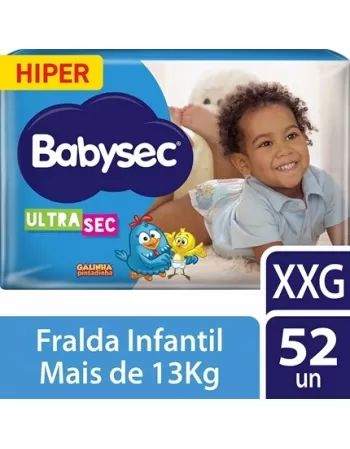 FRALDA BABYSEC ULTRA HIPER C/52 - XXG