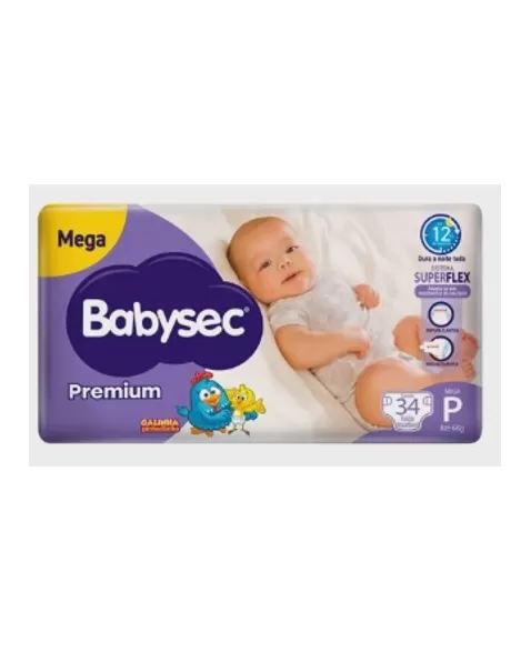 FRALDA BABYSEC PREMIUM MEGA C/34 - P