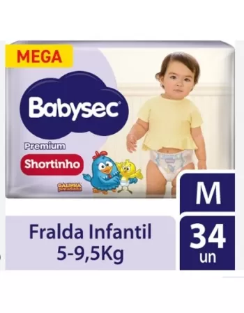 FRALDA BABYSEC SHORTINHO MEGA M C/34