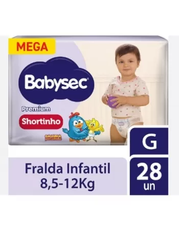 FRALDA BABYSEC SHORTINHO MEGA G C/28