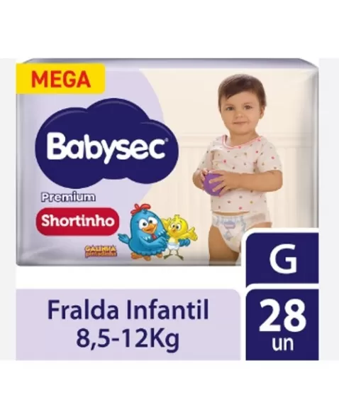 FRALDA BABYSEC SHORTINHO MEGA G C/28