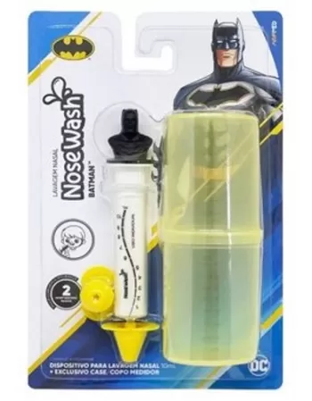 KIT LAV NASAL P/ BEBES E CRIANCAS 10 ML NOSEWASH BATMAN + COPO