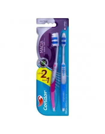 ESCOVA DENTAL CONDOR ANTIBAC LEVE 2 PAGUE 1