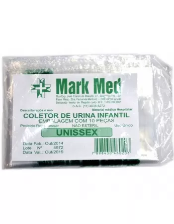 COLETOR URINA MARK MED INFANTIL MASCULINO C/10