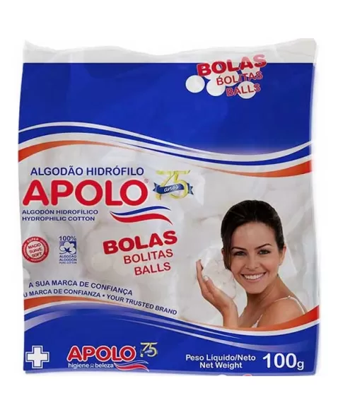 ALGODAO APOLO BOLA BRANCO - 100GR