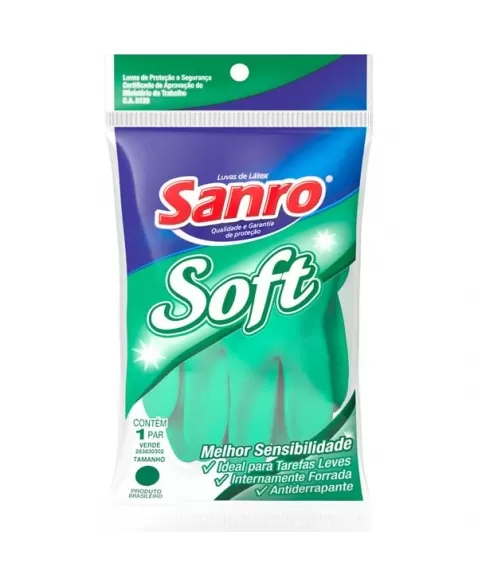 LUVA PROFISSIONAL SANRO VERDE SOFT AD FOR - P